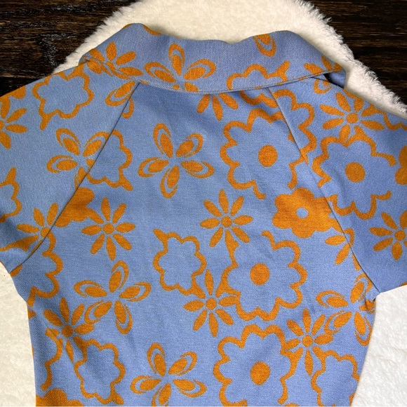 Urban Outfitters Arla Blue and Orange Floral Zip-Up Mini Dress - Picture 10 of 14